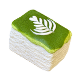 Matcha Latte Art Toast Taba Squishy — One Style — isolated product view