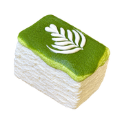 Matcha Latte Art Toast Taba Squishy — One Style — isolated product view