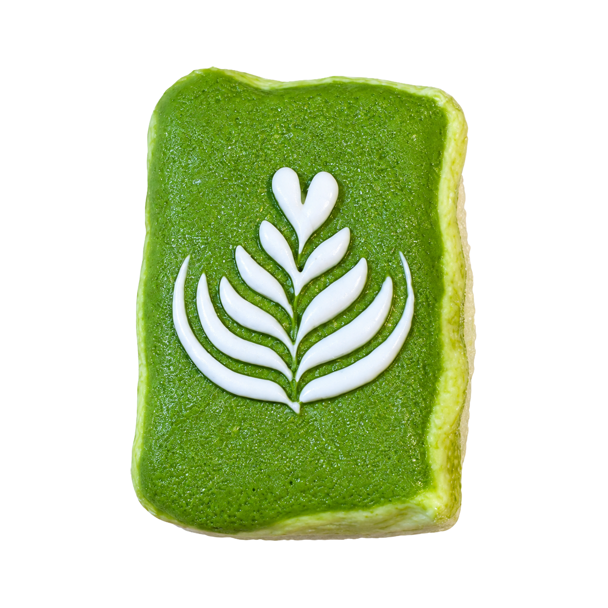 Matcha Latte Art Toast Taba Squishy — One Style — isolated product view 2