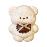 Bib Bear Taba Squishy — Cream — isolated product view