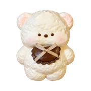 Bib Bear Taba Squishy — Cream — isolated product view