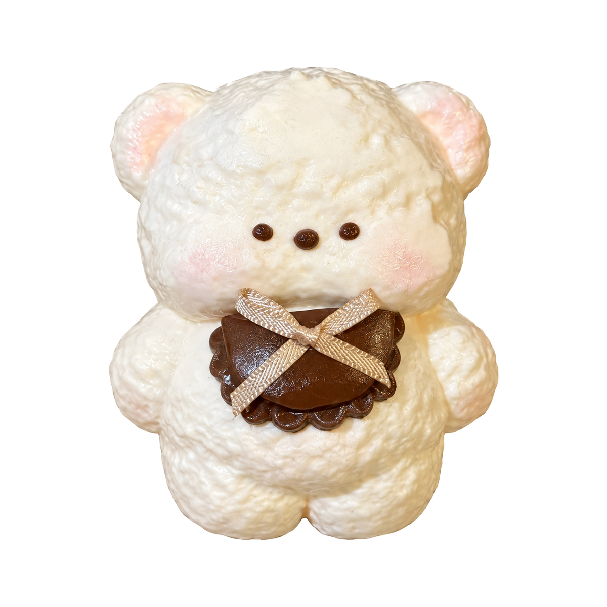 Bib Bear Taba Squishy — Cream — isolated product view