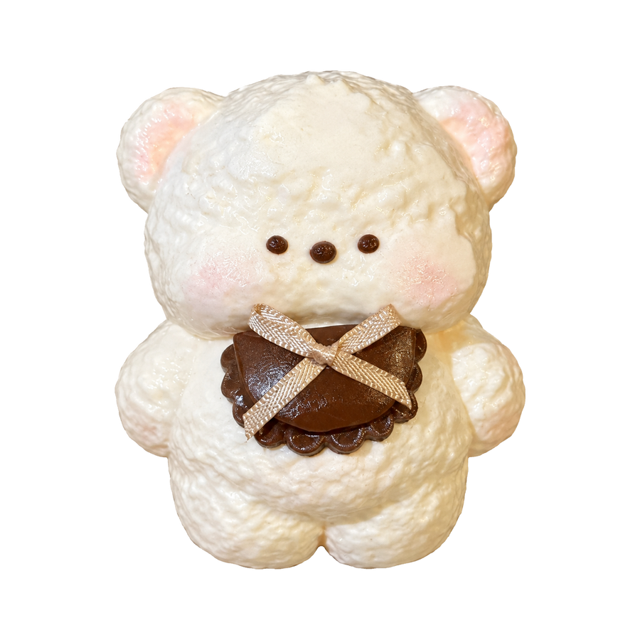 Bib Bear Taba Squishy — Cream — isolated product view