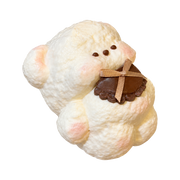 Bib Bear Taba Squishy — Cream — isolated product view 2