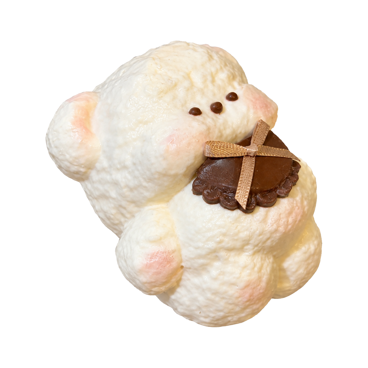 Bib Bear Taba Squishy — Cream — isolated product view 2