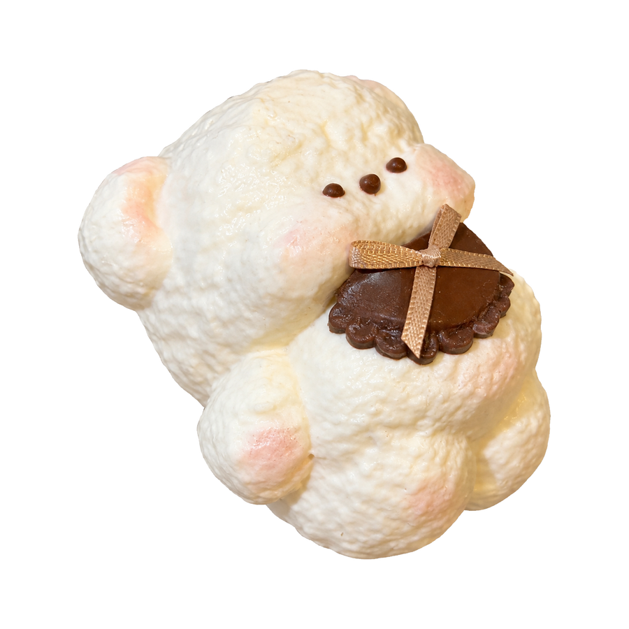 Bib Bear Taba Squishy — Cream — isolated product view 2
