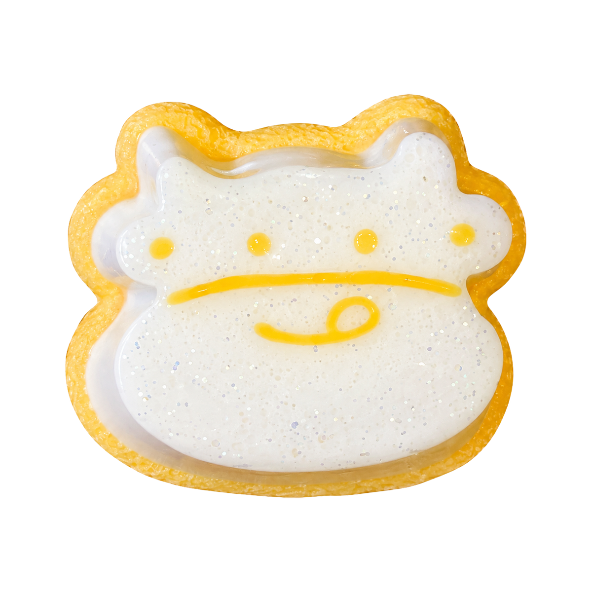 Cow Pudding Taba Squishy — Custard Yellow — isolated product view