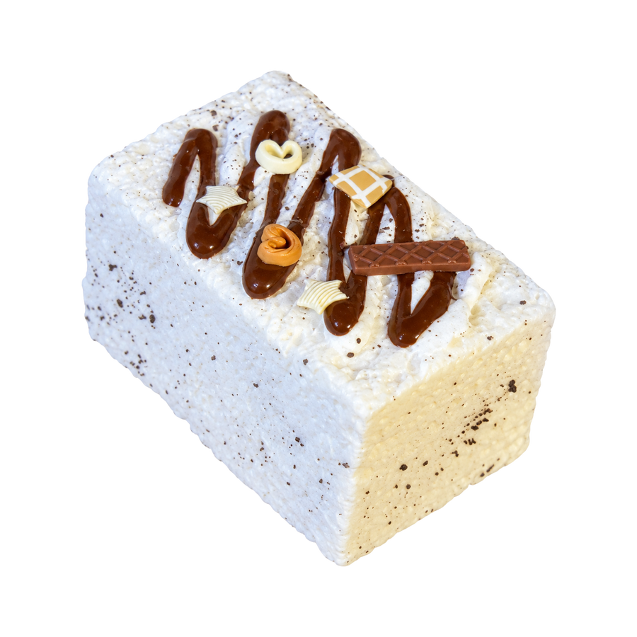 Short Toast Taba Squishy — Chocolate Drizzle — isolated product view