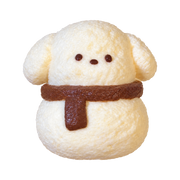Chocolate Scarf Puppy Taba Squishy — One Style — isolated product view