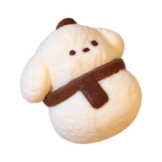 Chocolate Scarf Puppy Taba Squishy — One Style — isolated product view 2