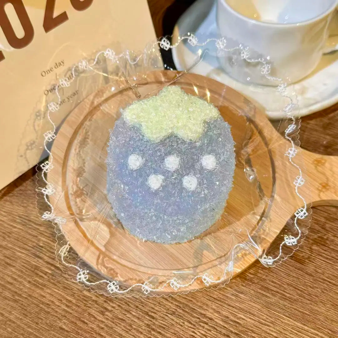 Ice Blue — Shaved Ice Strawberry Layer Cake Taba Squishy