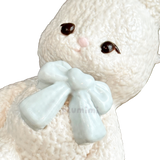 Elegant Blue-Bow Bunny product view 2 - Plumimi
