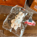 Elegant Blue-Bow Bunny product view 3 - Plumimi