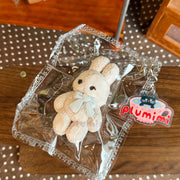 Elegant Blue-Bow Bunny product view 3 - Plumimi