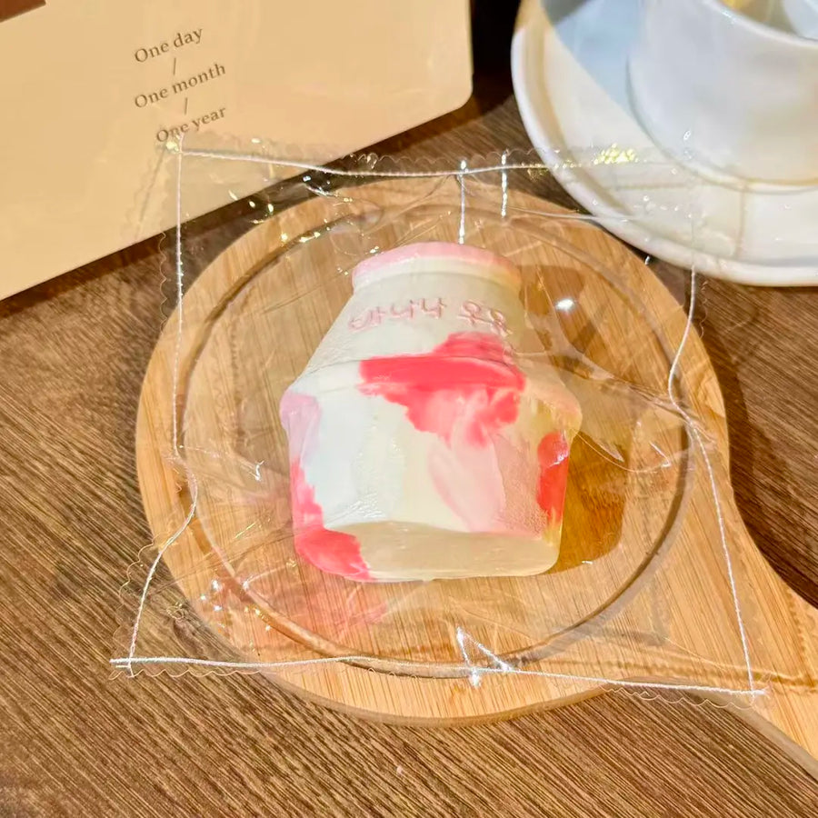 One Style — Strawberry Yogurt Drink Taba Squishy