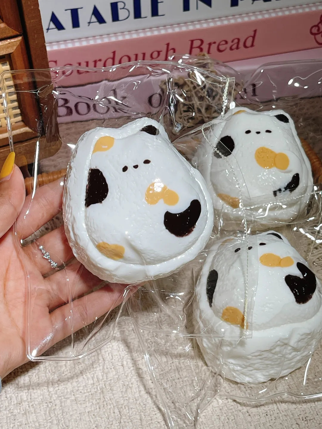 Sleepy Calico Cat Taba Squishy — One Style — original product photograph