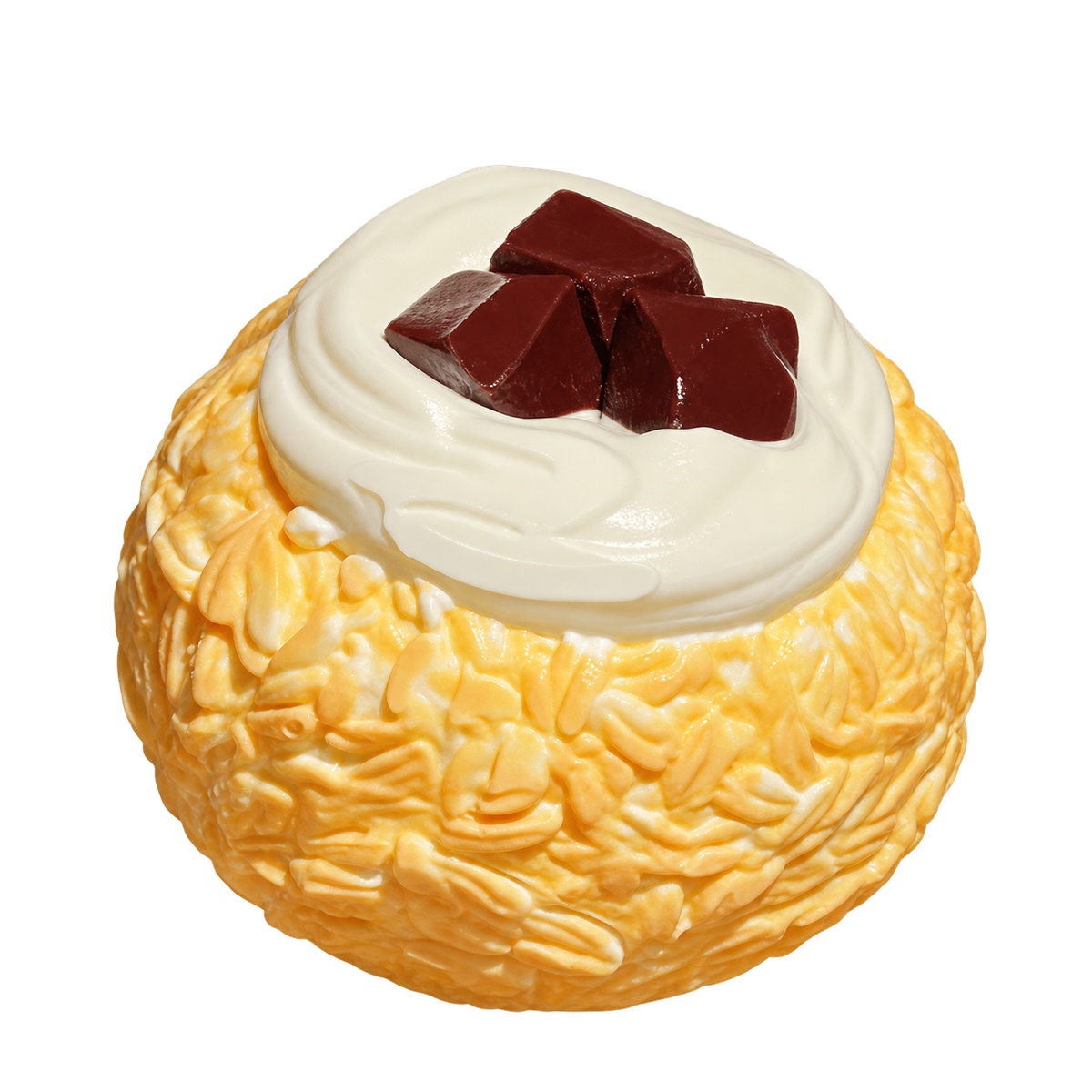 Chocolate Oat Ball Taba Squishy — One Style — isolated product view