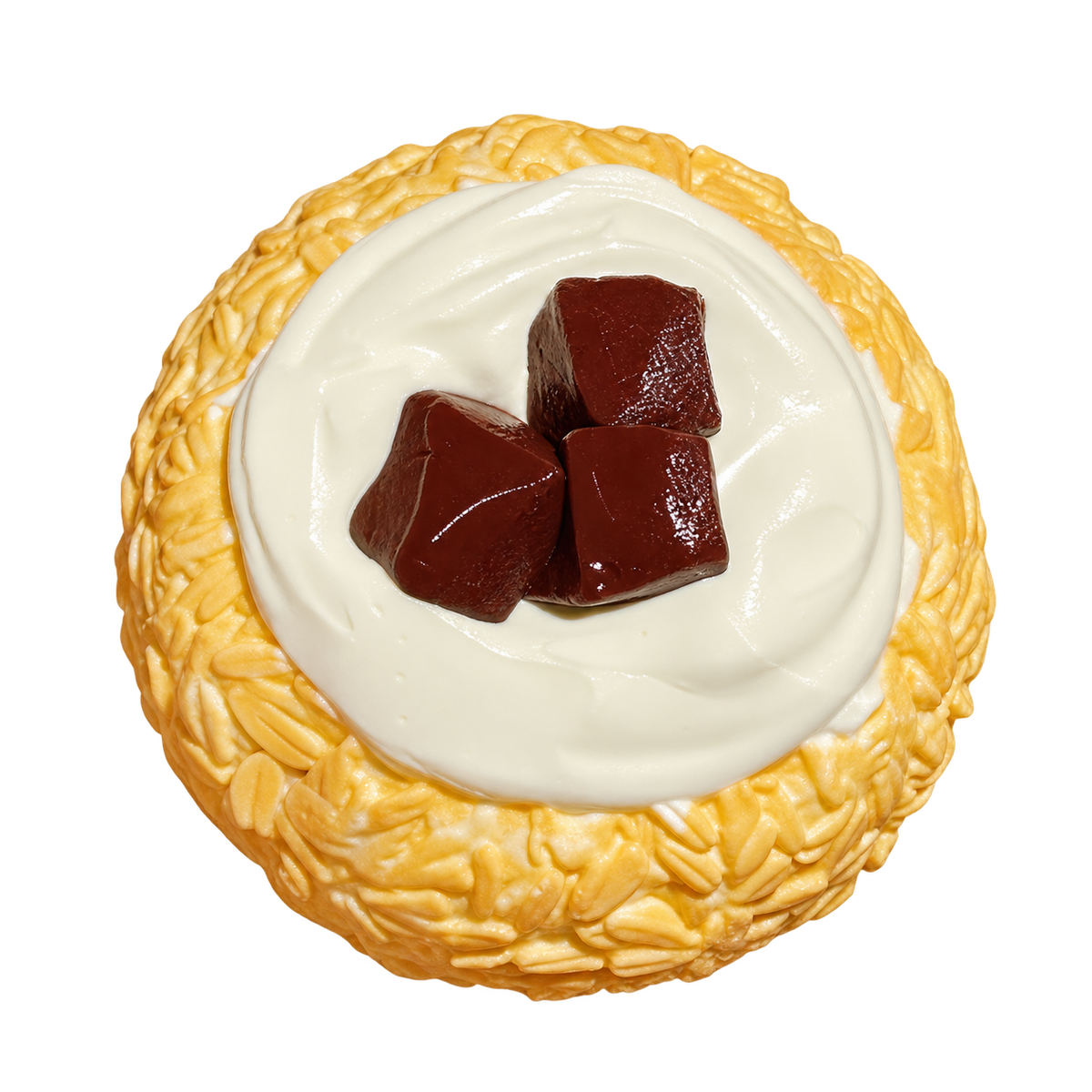 Chocolate Oat Ball Taba Squishy — One Style — isolated product view
