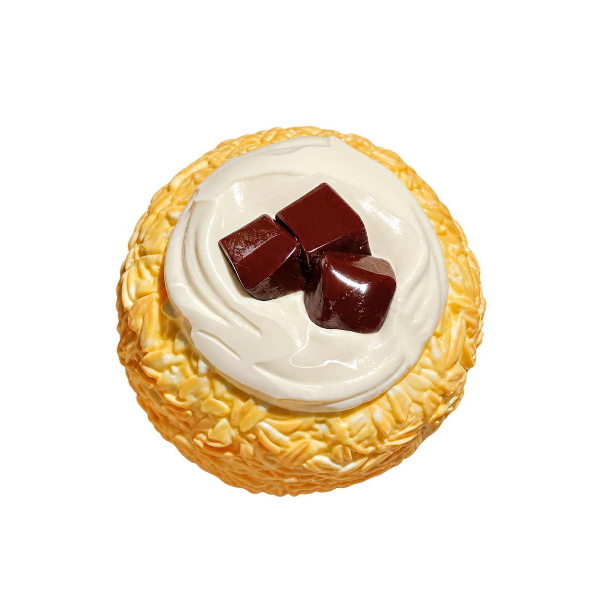 Chocolate Oat Ball Taba Squishy — One Style — isolated product view