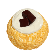 Chocolate Oat Ball Taba Squishy — One Style — isolated product view