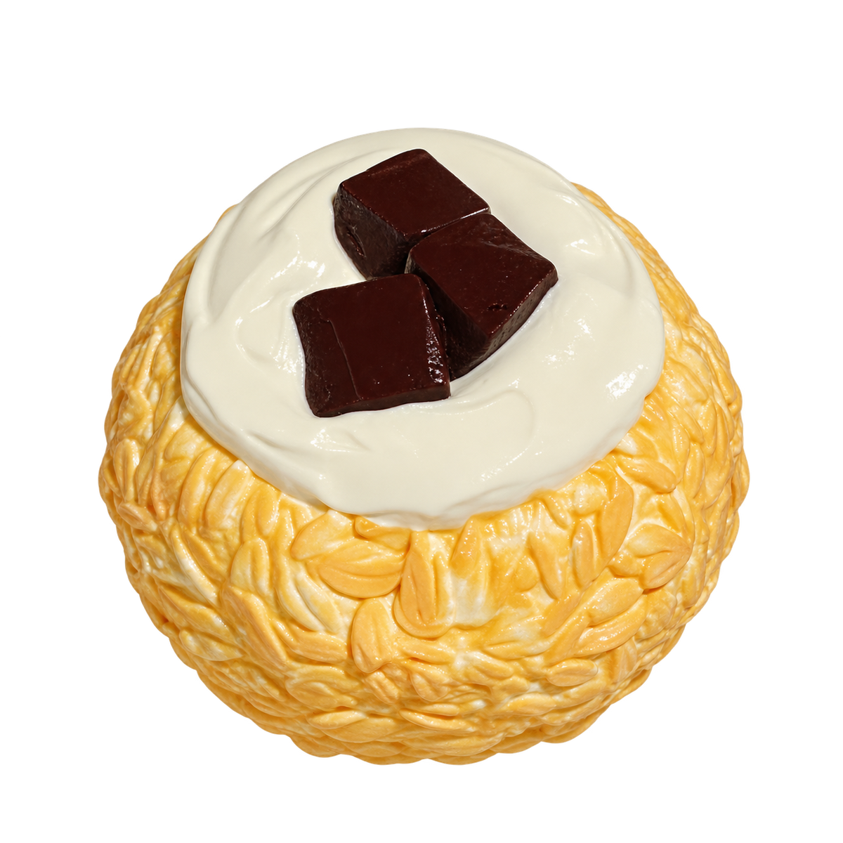 Chocolate Oat Ball Taba Squishy — One Style — isolated product view