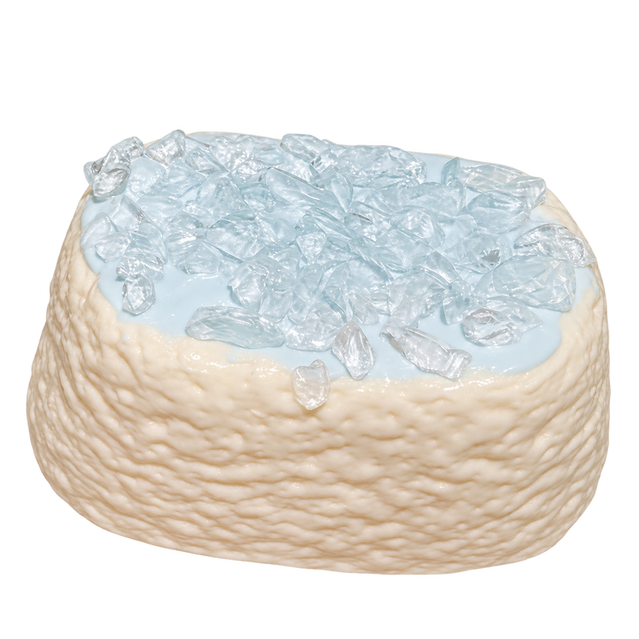 Iced Rice Cracker Toast Taba Squishy — Blue — isolated product view