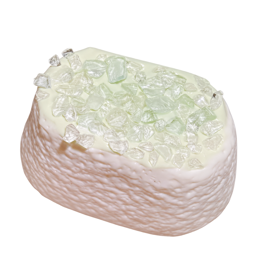 Iced Rice Cracker Toast Taba Squishy — Green — isolated product view