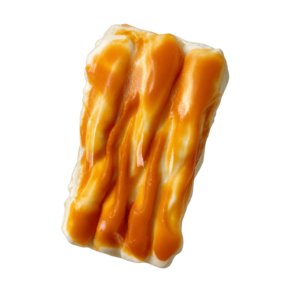 Ruffled Cream Cake Taba Squishy — One Style — isolated product view