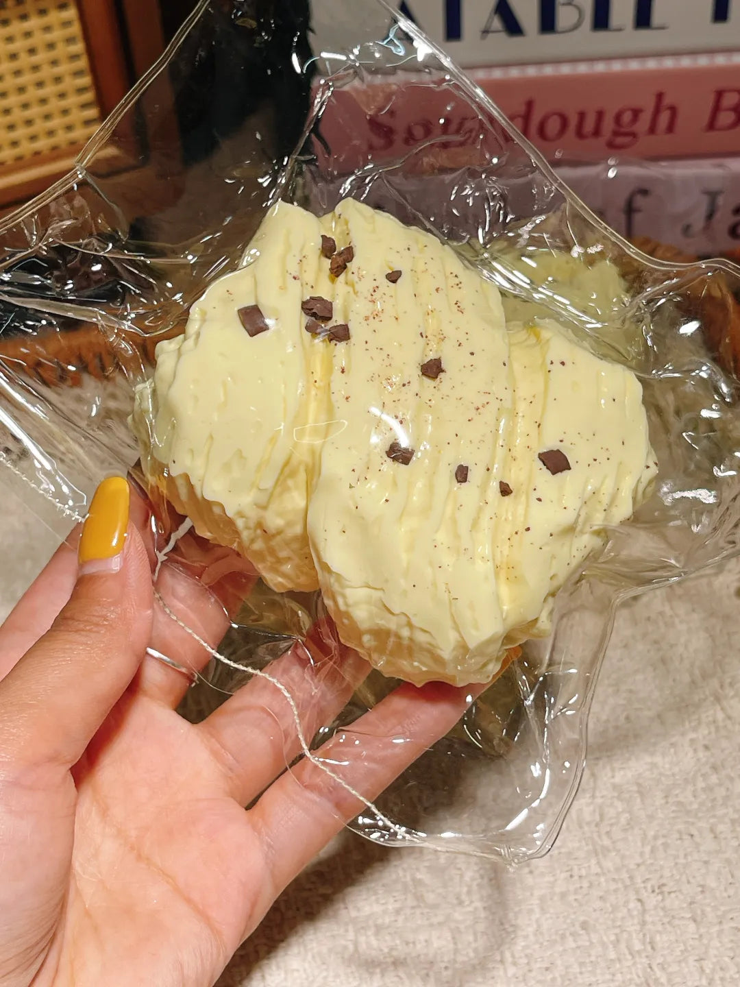Flaky Custard Bread Taba Squishy — One Style — original product photograph