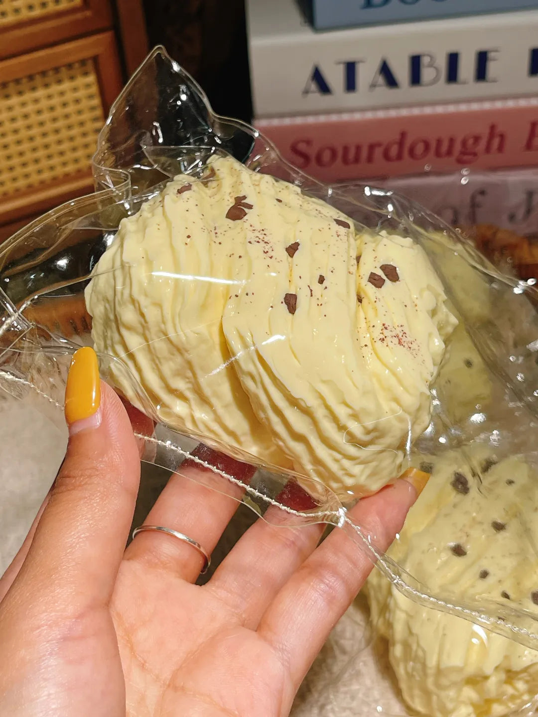 Flaky Custard Bread Taba Squishy — One Style — original product photograph