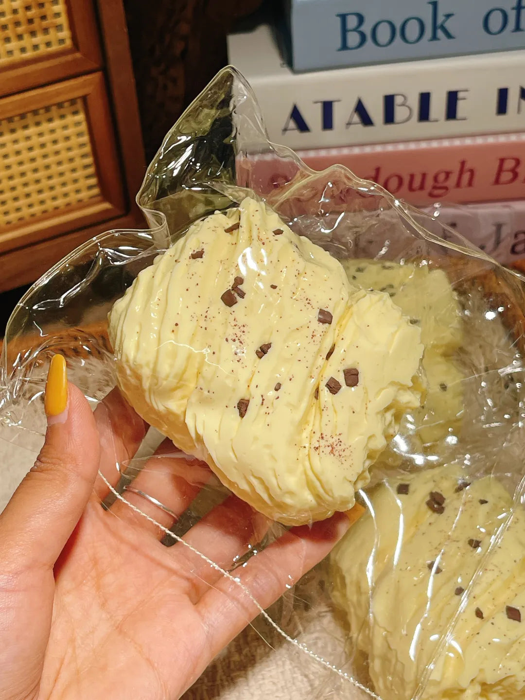 Flaky Custard Bread Taba Squishy — One Style — original product photograph