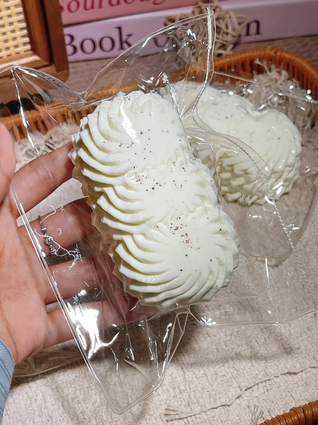 Triple Cream Stack Taba Squishy — White — original product photograph