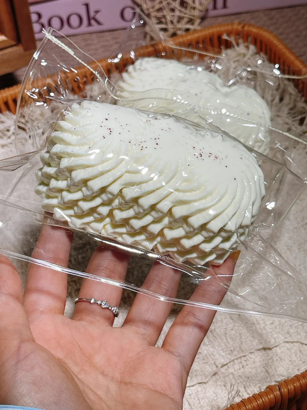 Triple Cream Stack Taba Squishy — White — original product photograph