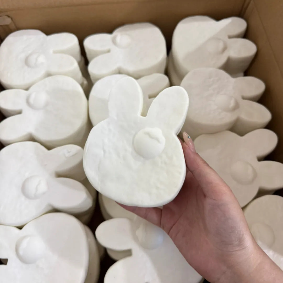 Unpainted Jumbo Bunny Head Squishy — image 1